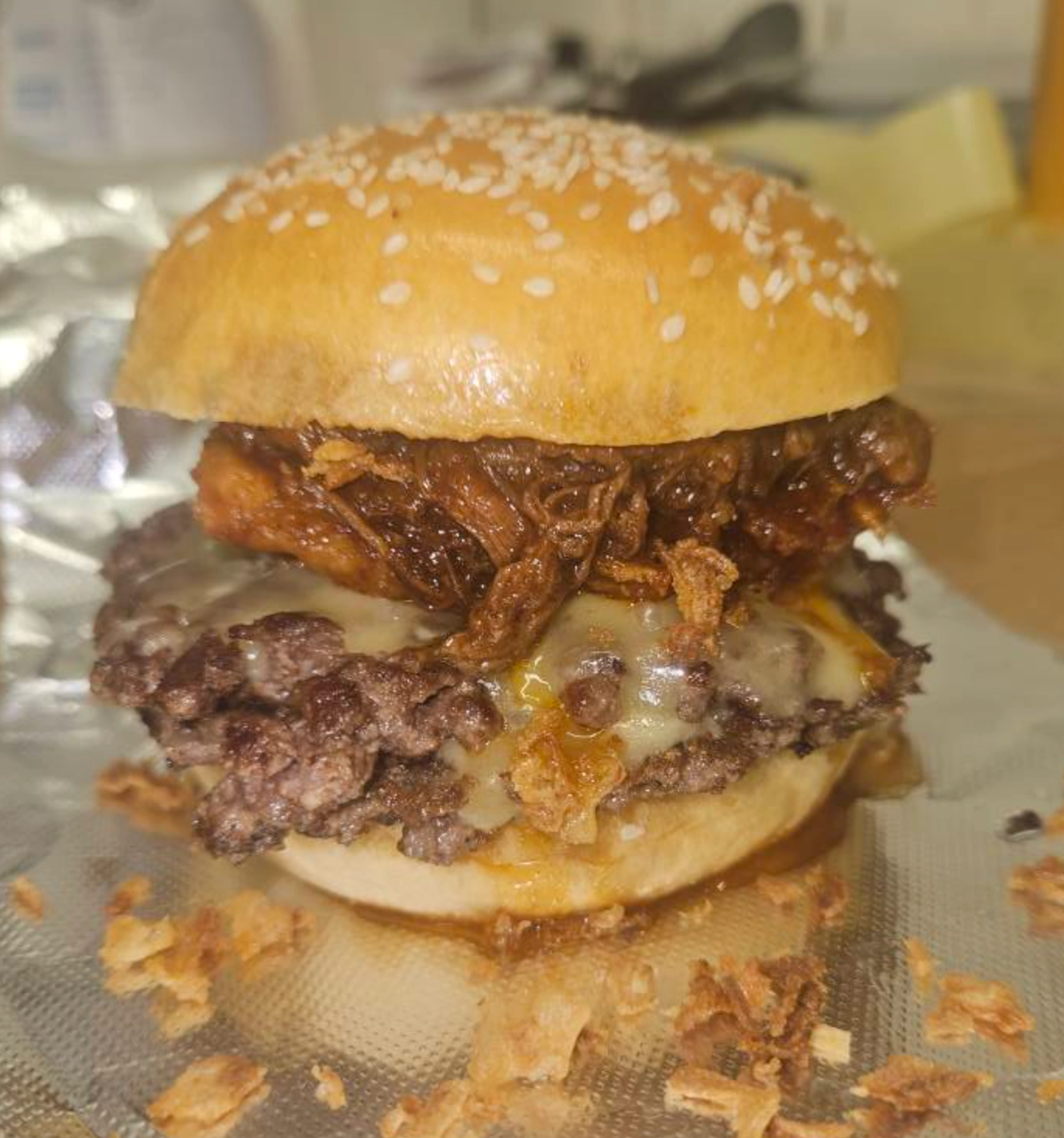 Pulled Cow burger